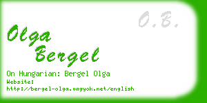 olga bergel business card